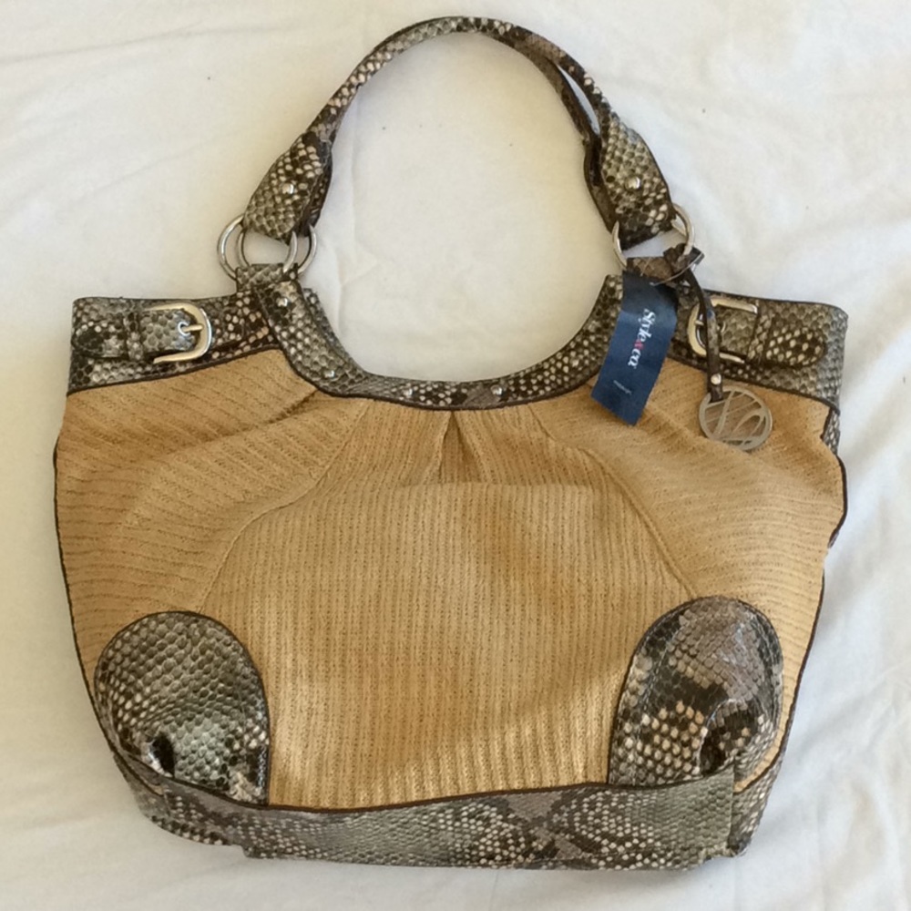 NEW Style & Co. Natural and Python Lilly Tote